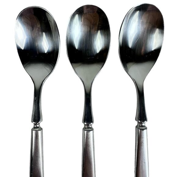 Dansk ANVIL IHQ Japan Vintage 1980s Stainless Satin TEASPOONS-6.5”-Set of 3 - Picture 2 of 4